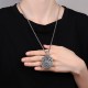 Peony Flower Copper Coins Wealth Necklace Pendant Peony Flower Copper Coins Wealth Necklace Pendant