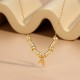 Golden Bamboo Pattern Titanium Steel Wealth Necklace