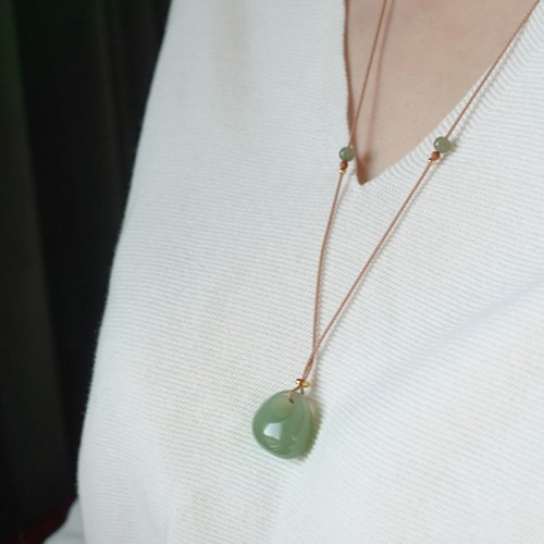 Natural Jade Luck Prosperity Necklace Pendant Natural Jade Luck Prosperity Necklace Pendant
