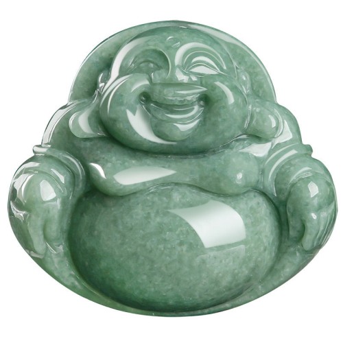 Laughing Buddha Cyan Jade Harmony Necklace Pendant Laughing Buddha Cyan Jade Harmony Necklace Pendant