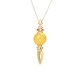 24K Gold Plated Amber Dorje Vajra Anxiety Necklace Pendant 24K Gold Plated Amber Dorje Vajra Anxiety Necklace Pendant