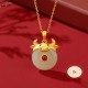 925 Sterling Silver Dragon Year Jade Protection Necklace Pendant 925 Sterling Silver Dragon Year Jade Protection Necklace Pendant