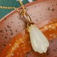 925 Silver Plated Gold Hetian Jade Magnolia Abundance Pendant