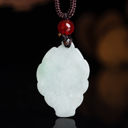 Natural Jade Nine-Tailed Fox Prosperity Necklace