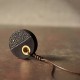 Handcrafted Ebony Wood Copper Peace Necklace Handcrafted Ebony Wood Copper Peace Necklace