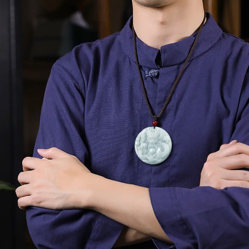 Flash Sale - Chinese Zodiac Dragon Jade Success Amulet Pendant