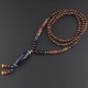 Tibetan Wenge Wood Bodhi Seed Agate Necklace Tibetan Wenge Wood Bodhi Seed Agate Necklace