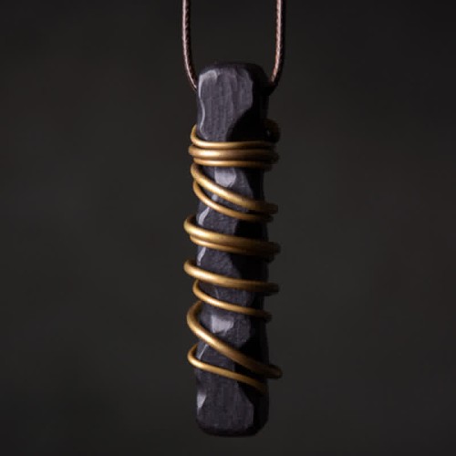 Tibet Ebony Wood Copper Peace Necklace Tibet Ebony Wood Copper Peace Necklace