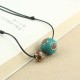 Tibetan Turquoise Double Bead Protection Necklace
