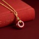 Cinnabar Peace Buckle Calm Blessing Necklace Cinnabar Peace Buckle Calm Blessing Necklace