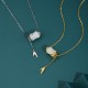 925 Silver Hetian White Jade Bamboo Leaf Necklace 925 Silver Hetian White Jade Bamboo Leaf Necklace