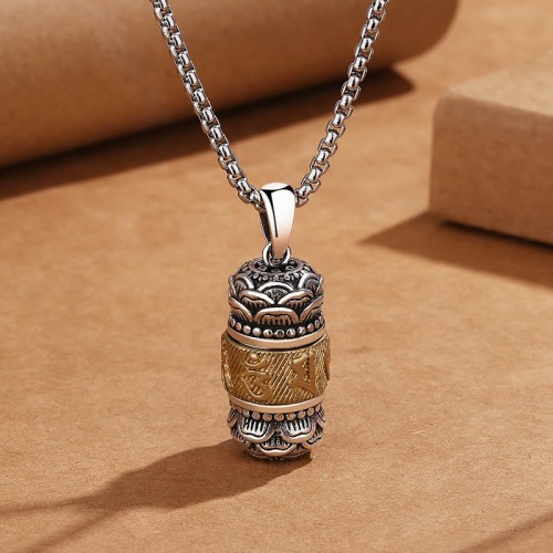 Tibetan Om Mani Padme Hum Wisdom Necklace