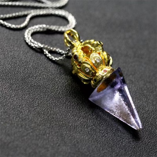 Tibetan Dorje Vajra Lotus Liuli Strength Necklace Pendant Tibetan Dorje Vajra Lotus Liuli Strength Necklace Pendant