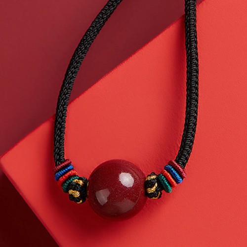 Cinnabar Bead Blessing Necklace Pendant Cinnabar Bead Blessing Necklace Pendant