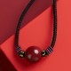 Cinnabar Bead Blessing Necklace Pendant Cinnabar Bead Blessing Necklace Pendant