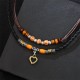 Heart Pattern Bead Healing Necklace Pendant Bracelet