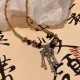 Tibetan Crystal Copper Luck Tassel Necklace Tibetan Crystal Copper Luck Tassel Necklace