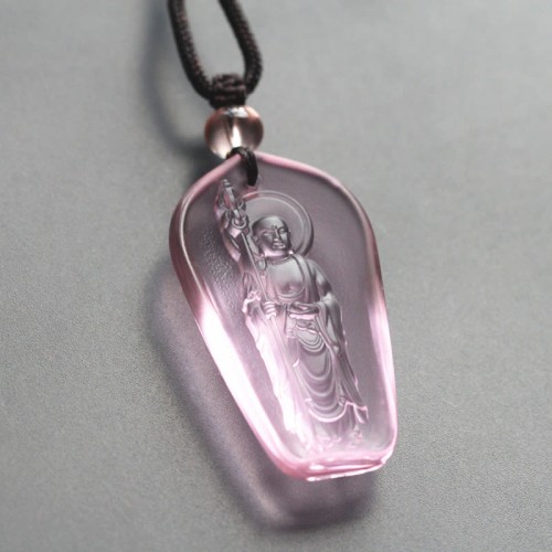 Ksitigarbha Buddha Liuli Serenity Necklace Ksitigarbha Buddha Liuli Serenity Necklace