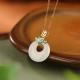 925 Silver Plated Gold Year of the Dragon Jade Necklace 925 Silver Plated Gold Year of the Dragon Jade Necklace