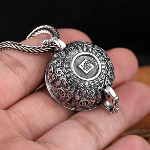 Treasure Bowl Copper Coin Wealth Necklace Pendant