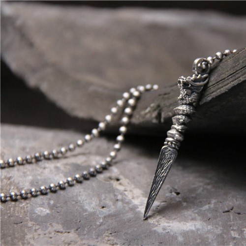 925 Sterling Silver Dragon Dorje Vajra Necklace 925 Sterling Silver Dragon Dorje Vajra Necklace