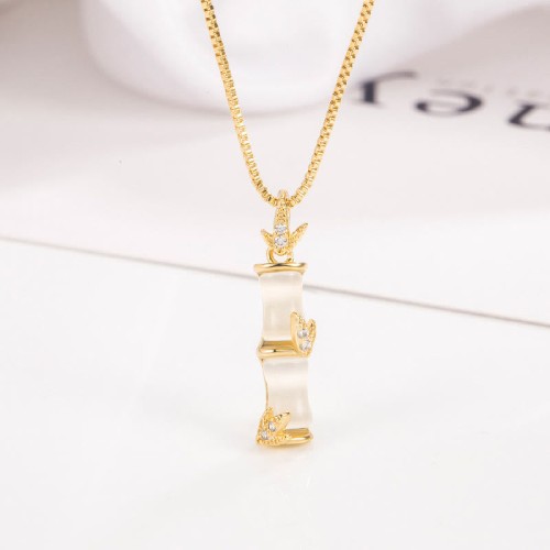 Chalcedony Bamboo Harmony Necklace