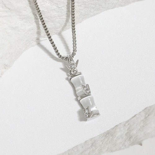 Chalcedony Bamboo Harmony Necklace