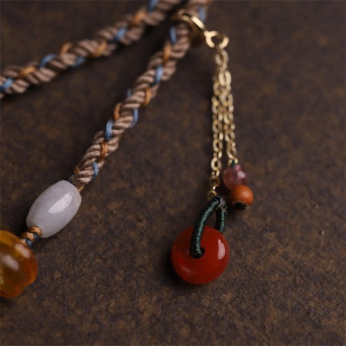 Agarwood Bead Luck Strength Necklace Pendant