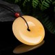 Golden Silk Jade Peace Wealth Necklace Pendant Golden Silk Jade Peace Wealth Necklace Pendant
