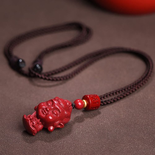 Chinese Zodiac Cinnabar Amulet Evil Spirit Protection Necklace Pendant Chinese Zodiac Cinnabar Amulet Evil Spirit Protection Necklace Pendant