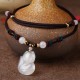 Chalcedony Fox Crystal Harmony Necklace Chalcedony Fox Crystal Harmony Necklace