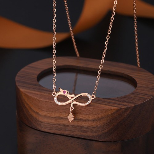999 Silver Dragon Endless Knot Protection Pendant
