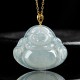 Laughing Buddha Jade 18K Gold Abundance Pendant Laughing Buddha Jade 18K Gold Abundance Pendant