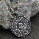 Six True Words Peace Flower Pattern Necklace