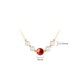 925 Silver Pearl Cinnabar Healing Bead Chain Necklace 925 Silver Pearl Cinnabar Healing Bead Chain Necklace