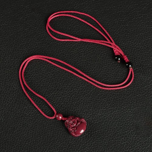 Laughing Buddha Cinnabar Blessing Pendant Keychain Laughing Buddha Cinnabar Blessing Pendant Keychain