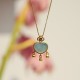 925 Sterling Silver Jade Chalcedony Lock Necklace 925 Sterling Silver Jade Chalcedony Lock Necklace