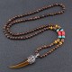 Wenge Wood Turquoise Horn Protection Necklace Wenge Wood Turquoise Horn Protection Necklace