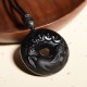 Black Obsidian Peace Buckle Strength Necklace Pendant Black Obsidian Peace Buckle Strength Necklace Pendant