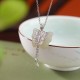 925 Sterling Silver Hetian White Jade Butterfly Blessing Necklace 925 Sterling Silver Hetian White Jade Butterfly Blessing Necklace