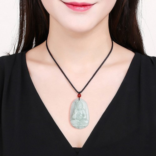 Chinese Zodiac Natal Buddha Jade Prosperity Necklace