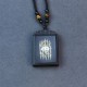 Sterling Silver Ebony Wood Lotus Calm Necklace Pendant Sterling Silver Ebony Wood Lotus Calm Necklace Pendant