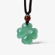925 Sterling Silver Green Aventurine Four Leaf Clover Necklace 925 Sterling Silver Green Aventurine Four Leaf Clover Necklace