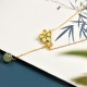 Hetian Cyan Jade Plum Flower Luck Necklace Pendant