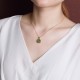 925 Silver Hetian Jade Four Leaf Clover Necklace 925 Silver Hetian Jade Four Leaf Clover Necklace