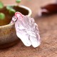 Pink Crystal Nine Tailed Fox Necklace