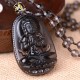 Chinese Zodiac Obsidian Protection Pendant
