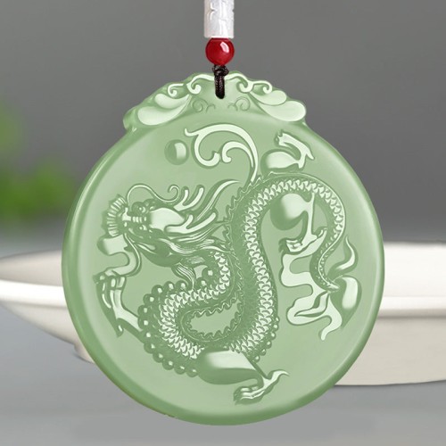 Chinese Zodiac Dragon Jade Luck Necklace