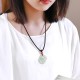 Year of the Rabbit White Jade Crescent Moon Necklace Year of the Rabbit White Jade Crescent Moon Necklace
