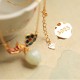 925 Sterling Silver White Jade Koi Fish Lotus Necklace 925 Sterling Silver White Jade Koi Fish Lotus Necklace